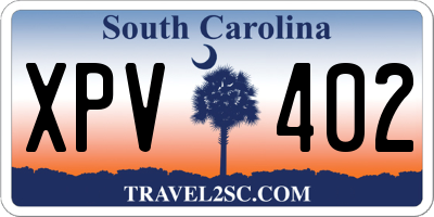 SC license plate XPV402