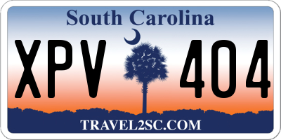 SC license plate XPV404