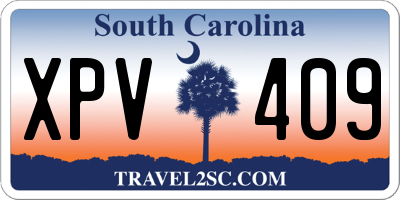SC license plate XPV409