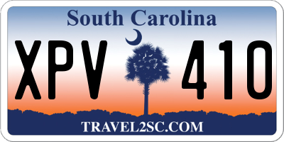 SC license plate XPV410