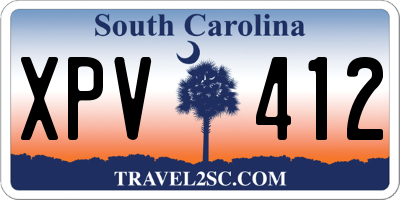 SC license plate XPV412
