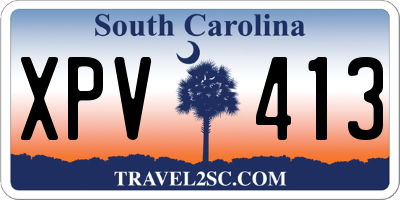 SC license plate XPV413