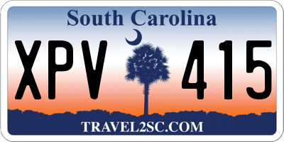 SC license plate XPV415