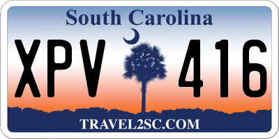 SC license plate XPV416