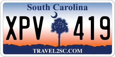 SC license plate XPV419