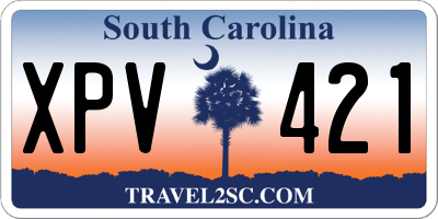 SC license plate XPV421