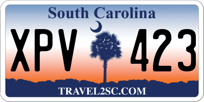 SC license plate XPV423