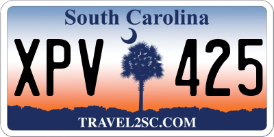 SC license plate XPV425