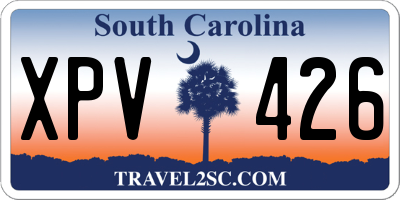 SC license plate XPV426