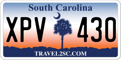 SC license plate XPV430