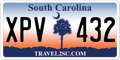 SC license plate XPV432