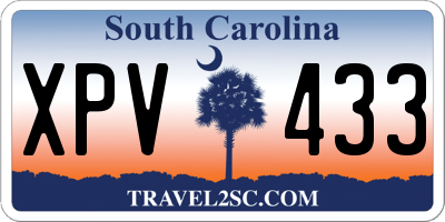SC license plate XPV433