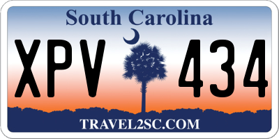 SC license plate XPV434