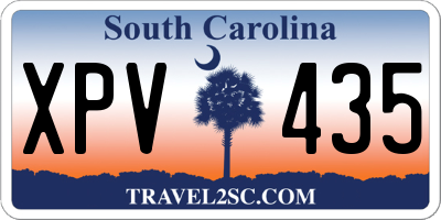 SC license plate XPV435