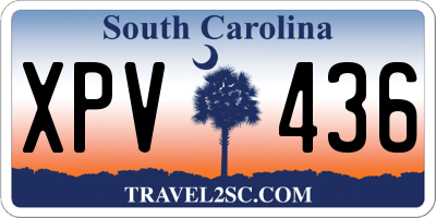 SC license plate XPV436