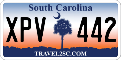 SC license plate XPV442