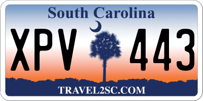 SC license plate XPV443