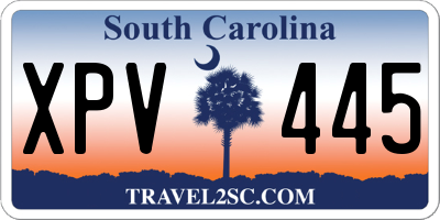 SC license plate XPV445