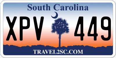 SC license plate XPV449
