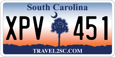 SC license plate XPV451