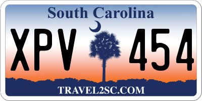 SC license plate XPV454