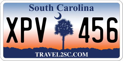 SC license plate XPV456