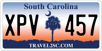 SC license plate XPV457