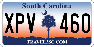 SC license plate XPV460
