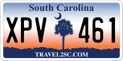 SC license plate XPV461