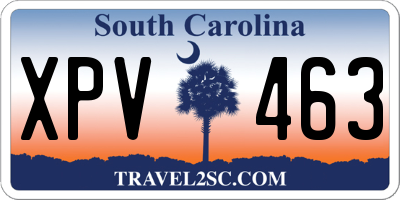 SC license plate XPV463