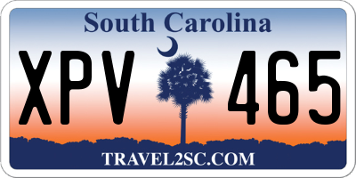 SC license plate XPV465