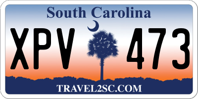 SC license plate XPV473