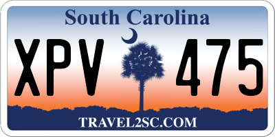SC license plate XPV475