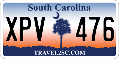 SC license plate XPV476