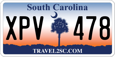 SC license plate XPV478
