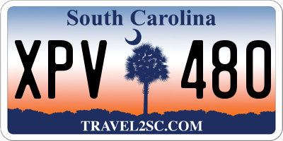 SC license plate XPV480