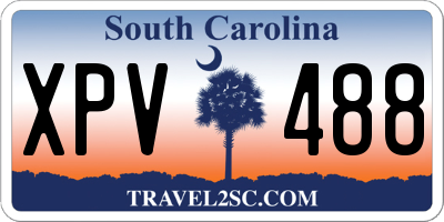 SC license plate XPV488