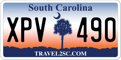 SC license plate XPV490