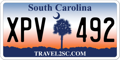 SC license plate XPV492