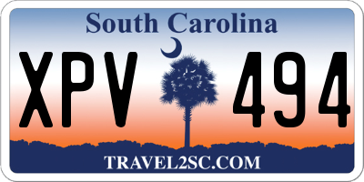 SC license plate XPV494