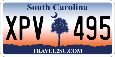SC license plate XPV495