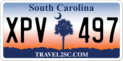 SC license plate XPV497