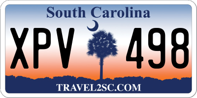 SC license plate XPV498