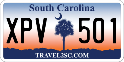 SC license plate XPV501