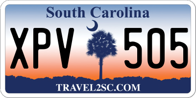 SC license plate XPV505