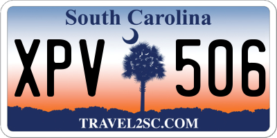 SC license plate XPV506