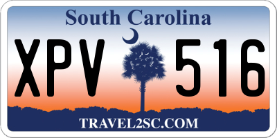 SC license plate XPV516