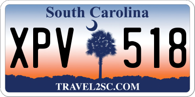 SC license plate XPV518