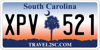 SC license plate XPV521