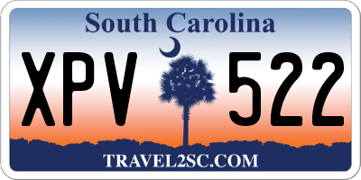 SC license plate XPV522
